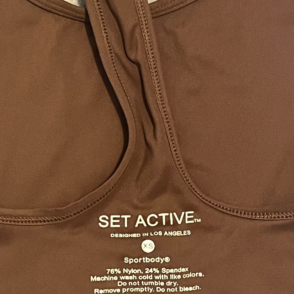 SET Active Chocolate Racerback Bra - Picture 3 of 3